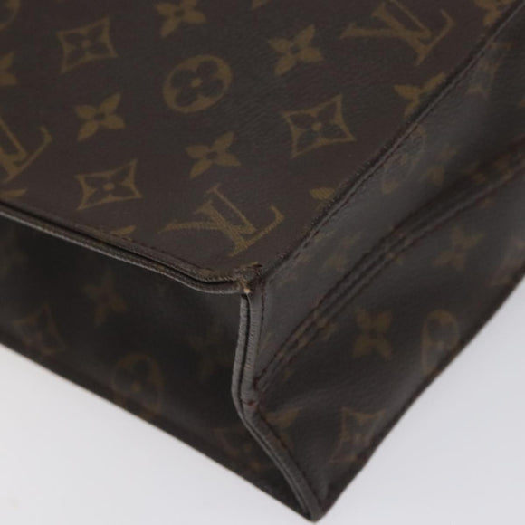 LOUIS VUITTON Monogram Sac Plat Hand Bag M51140 LV Auth 131256