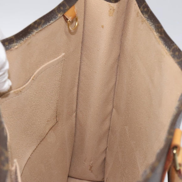 LOUIS VUITTON Monogram Sac Plat Hand Bag M51140 LV Auth 131256