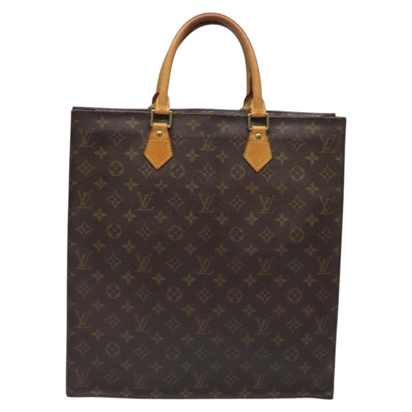 LOUIS VUITTON Monogram Sac Plat Hand Bag M51140 LV Auth 131256
