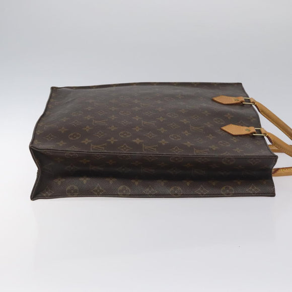 LOUIS VUITTON Monogram Sac Plat Hand Bag M51140 LV Auth 131256
