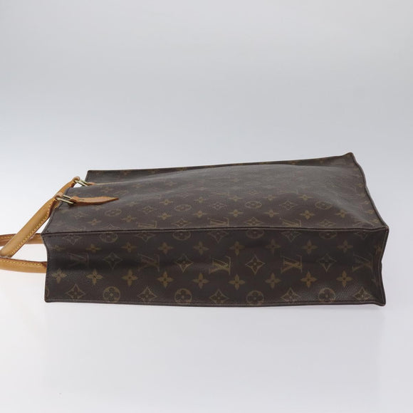 LOUIS VUITTON Monogram Sac Plat Hand Bag M51140 LV Auth 131256