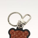 LOUIS VUITTON Porte Cles Teddy Bear Charm Leather Brown M00342 LV Auth 131282-6