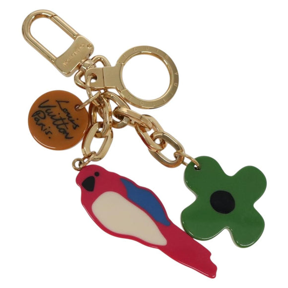 LOUIS VUITTON Porte Cles Jungle Key Holder plastic Pink M66266 LV Auth 131283