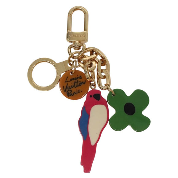 LOUIS VUITTON Porte Cles Jungle Key Holder plastic Pink M66266 LV Auth 131283