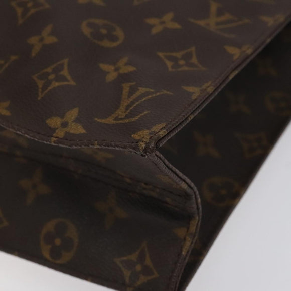 LOUIS VUITTON Monogram Sac Plat Hand Bag M51140 LV Auth 131294