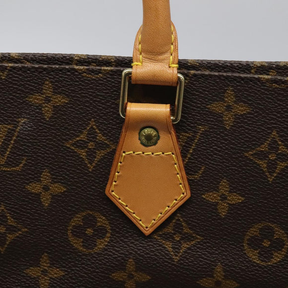 LOUIS VUITTON Monogram Sac Plat Hand Bag M51140 LV Auth 131294