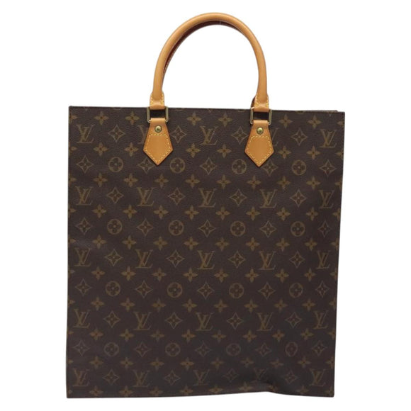 LOUIS VUITTON Monogram Sac Plat Hand Bag M51140 LV Auth 131294