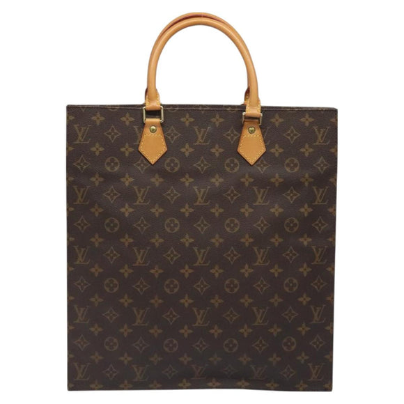 LOUIS VUITTON Monogram Sac Plat Hand Bag M51140 LV Auth 131294