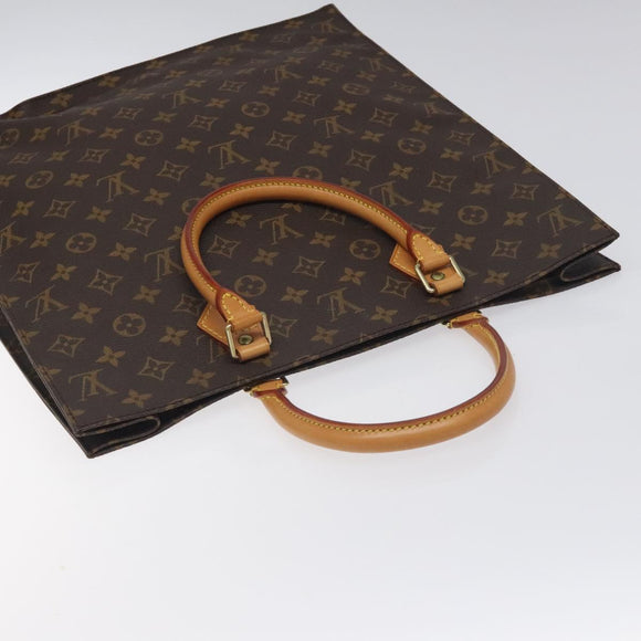 LOUIS VUITTON Monogram Sac Plat Hand Bag M51140 LV Auth 131294
