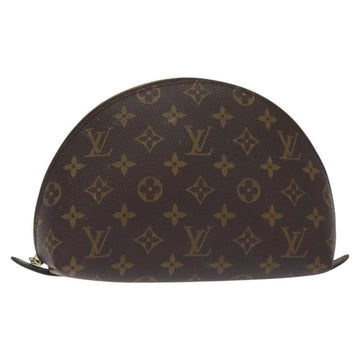 LOUIS VUITTON Monogram Trousse Demi Ronde Cosmetic Pouch M47520 LV Auth 131304