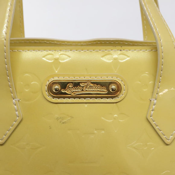LOUIS VUITTON Monogram Vernis Wilshire PM Hand Bag Broncorail M91452 Auth 131311
