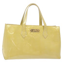 LOUIS VUITTON Monogram Vernis Wilshire PM Hand Bag Broncorail M91452 Auth 131311-1