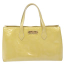 LOUIS VUITTON Monogram Vernis Wilshire PM Hand Bag Broncorail M91452 Auth 131311-13