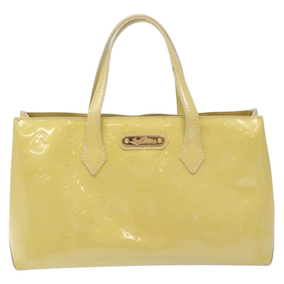LOUIS VUITTON Monogram Vernis Wilshire PM Hand Bag Broncorail M91452 Auth 131311