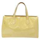 LOUIS VUITTON Monogram Vernis Wilshire PM Hand Bag Broncorail M91452 Auth 131311-2