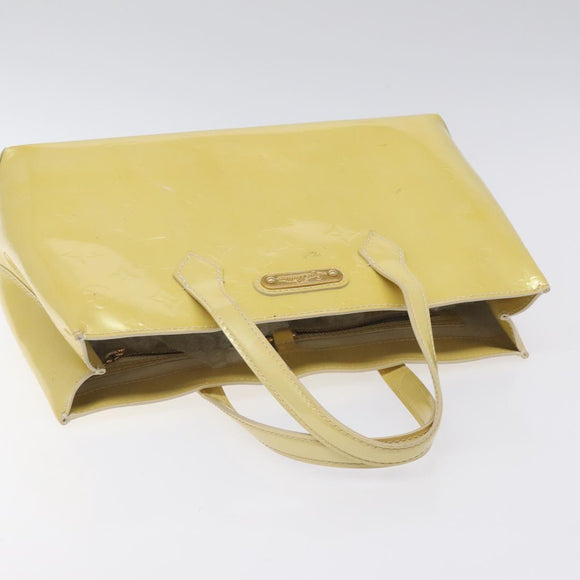 LOUIS VUITTON Monogram Vernis Wilshire PM Hand Bag Broncorail M91452 Auth 131311