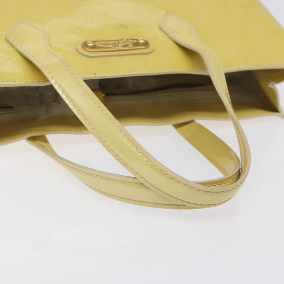 LOUIS VUITTON Monogram Vernis Wilshire PM Hand Bag Broncorail M91452 Auth 131311