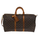 LOUIS VUITTON Monogram Keepall Bandouliere 50 Boston Bag M41416 LV Auth 131315-13