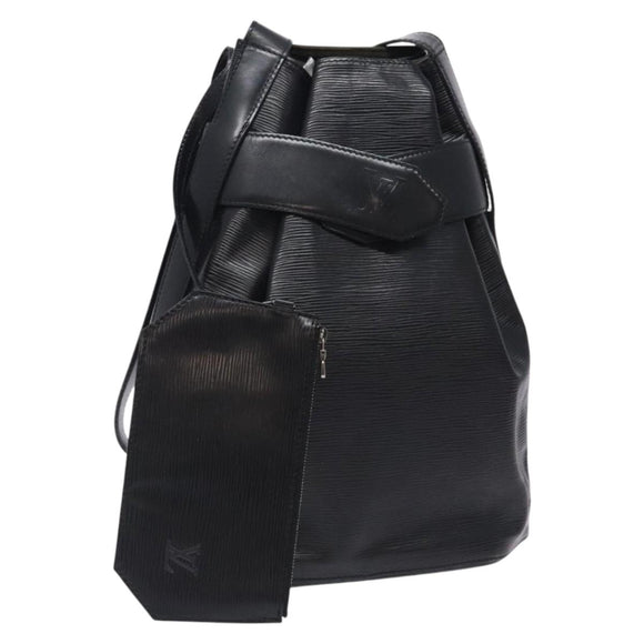 LOUIS VUITTON Epi Sac Depaule GM Shoulder Bag Black M80155 LV Auth 131326