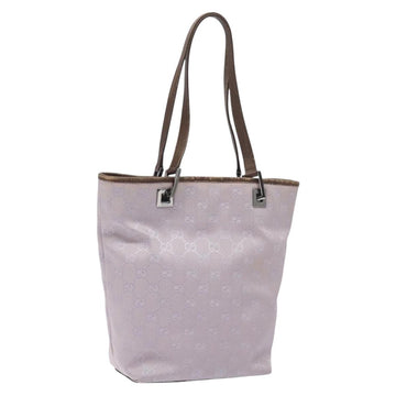 GUCCI GG Canvas Tote Bag Purple Silver 31244 Auth 131330