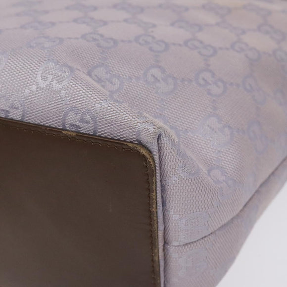 GUCCI GG Canvas Tote Bag Purple Silver 31244 Auth 131330