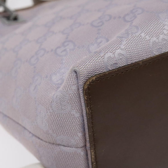 GUCCI GG Canvas Tote Bag Purple Silver 31244 Auth 131330
