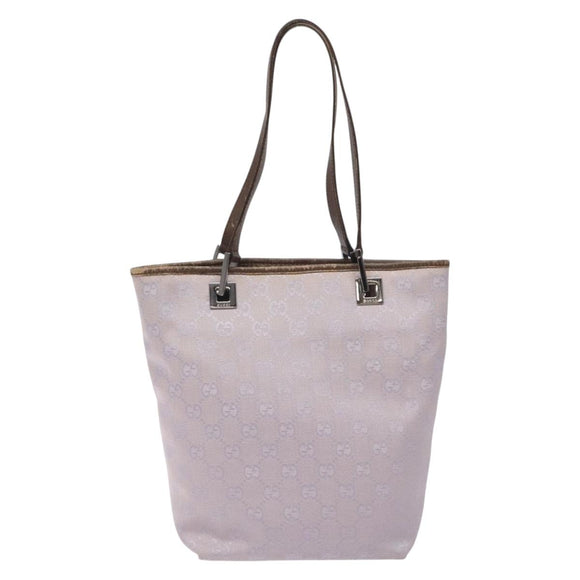 GUCCI GG Canvas Tote Bag Purple Silver 31244 Auth 131330