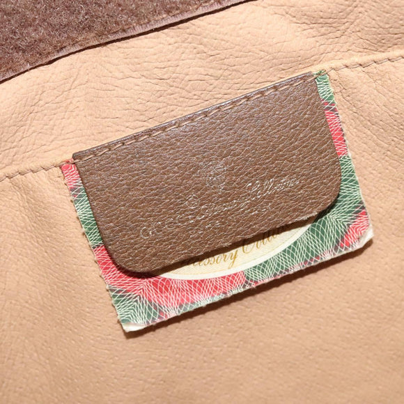 GUCCI GG Supreme Web Sherry Line Bag PVC Beige Green Red 89 01 033 Auth 131335