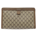 GUCCI GG Supreme Web Sherry Line Bag PVC Beige Green Red 89 01 033 Auth 131335-2