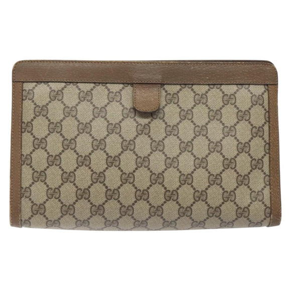 GUCCI GG Supreme Web Sherry Line Bag PVC Beige Green Red 89 01 033 Auth 131335