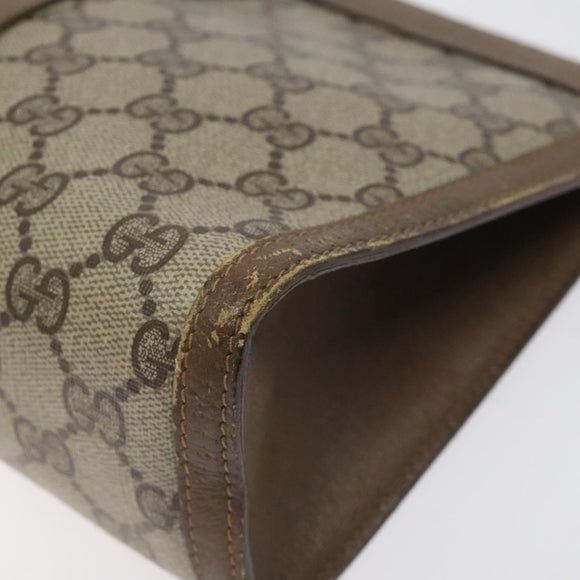 GUCCI GG Supreme Web Sherry Line Bag PVC Beige Green Red 89 01 033 Auth 131335