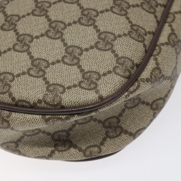 GUCCI GG Supreme Web Sherry Line Bag PVC Beige Green Red 156 01 034 Auth 131336