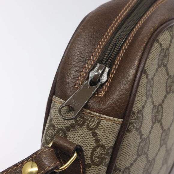 GUCCI GG Supreme Web Sherry Line Bag PVC Beige Green Red 156 01 034 Auth 131336