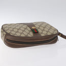 GUCCI GG Supreme Web Sherry Line Bag PVC Beige Green Red 156 01 034 Auth 131336-5