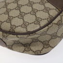 GUCCI GG Supreme Web Sherry Line Bag PVC Beige Green Red 156 01 034 Auth 131336-14