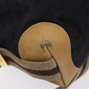 GUCCI Micro GG Canvas Web Sherry Line Shoulder Bag Black Gold Auth 131340-17