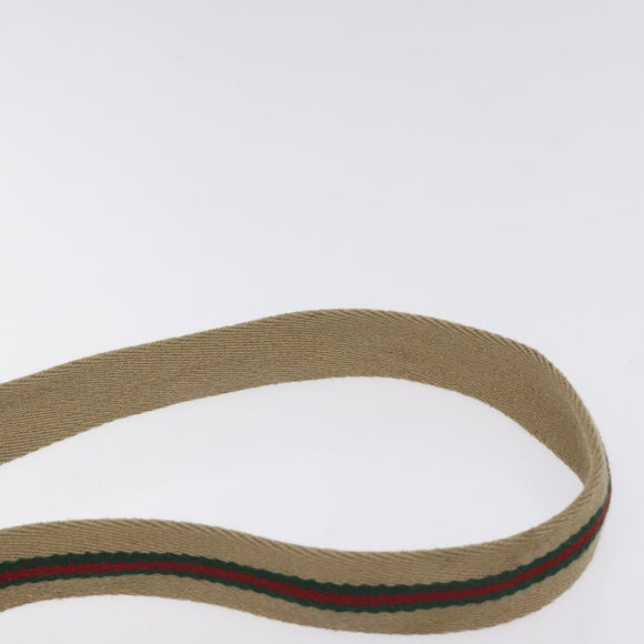 GUCCI Micro GG Canvas Web Sherry Line Shoulder Bag Black Gold Auth 131340