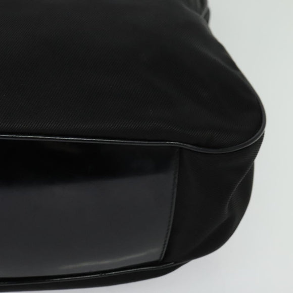 GUCCI Bamboo Hand Bag Nylon 2way Black Silver 001 2404 15770 Auth 131343