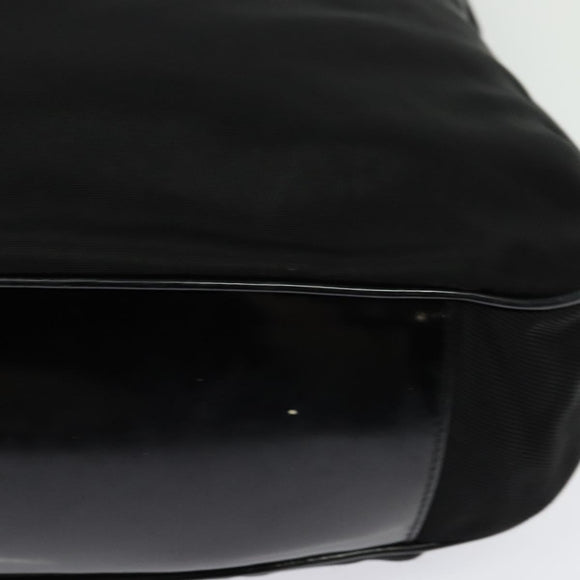 GUCCI Bamboo Hand Bag Nylon 2way Black Silver 001 2404 15770 Auth 131343