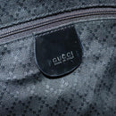 GUCCI Bamboo Hand Bag Nylon 2way Black Silver 001 2404 15770 Auth 131343-17