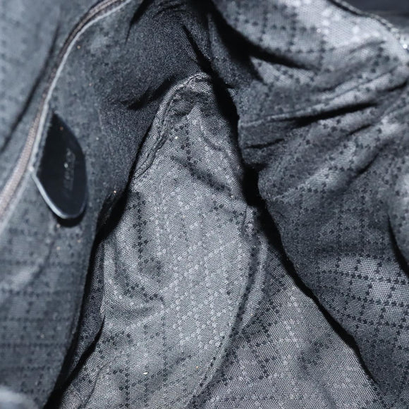 GUCCI Bamboo Hand Bag Nylon 2way Black Silver 001 2404 15770 Auth 131343