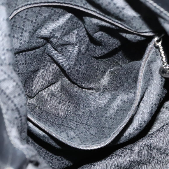 GUCCI Bamboo Hand Bag Nylon 2way Black Silver 001 2404 15770 Auth 131343