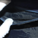 CHANEL Matelasse Chain Shoulder Bag cotton Navy Gold CC Auth 131348-10