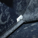 CHANEL Matelasse Chain Shoulder Bag cotton Navy Gold CC Auth 131348-11