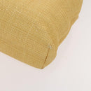 CHANEL Tote Bag Raffia Leather Beige Brown gold CC Auth 131352-9