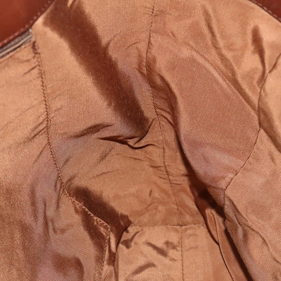 CHANEL Tote Bag Raffia Leather Beige Brown gold CC Auth 131352