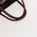 CHANEL Tote Bag Raffia Leather Beige Brown gold CC Auth 131352-7