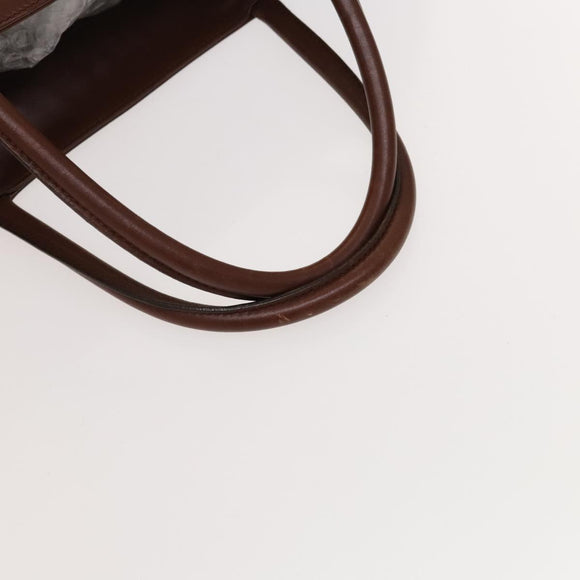 CHANEL Tote Bag Raffia Leather Beige Brown gold CC Auth 131352