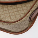 CELINE Macadam Canvas Shoulder Bag PVC Beige Gold Auth 131353-9