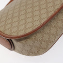 CELINE Macadam Canvas Shoulder Bag PVC Beige Gold Auth 131353-16